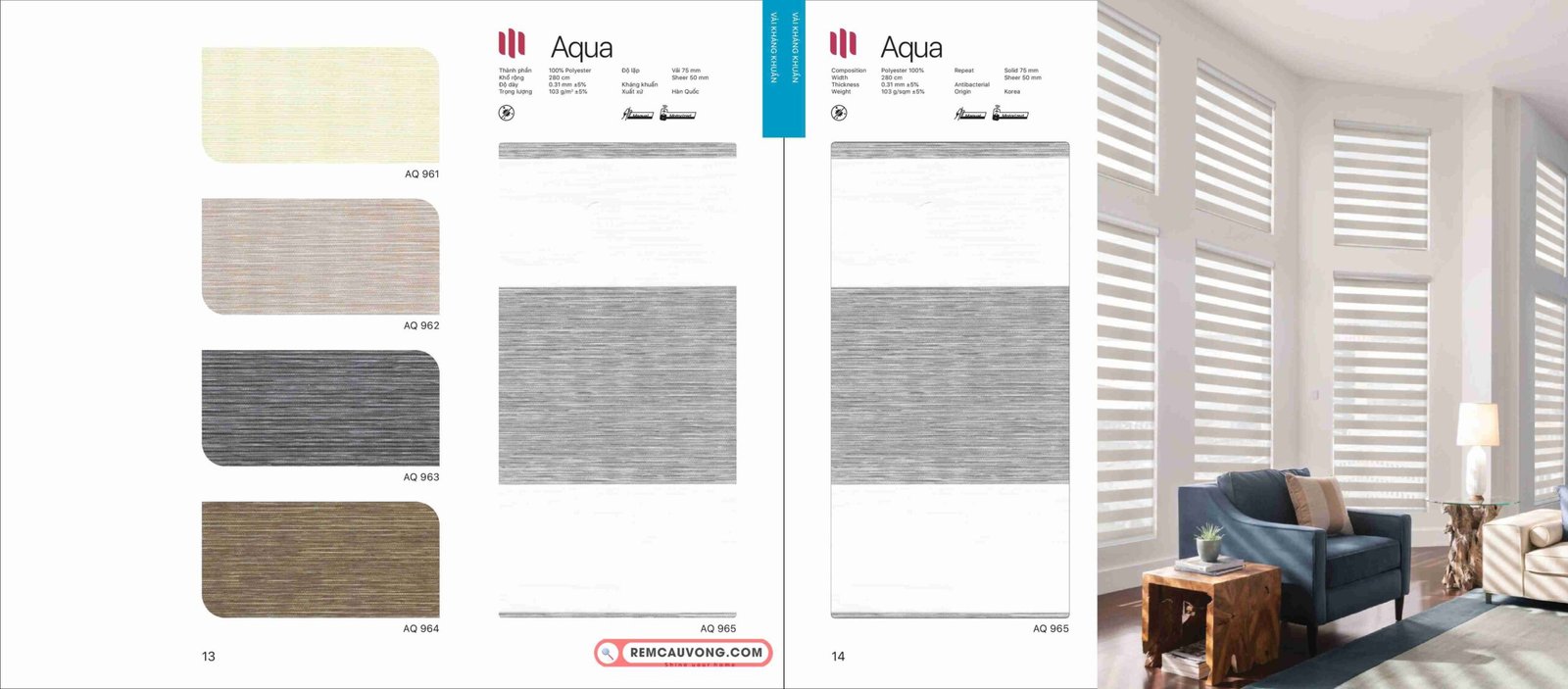 Rèm Cầu Vồng Modero Aqua