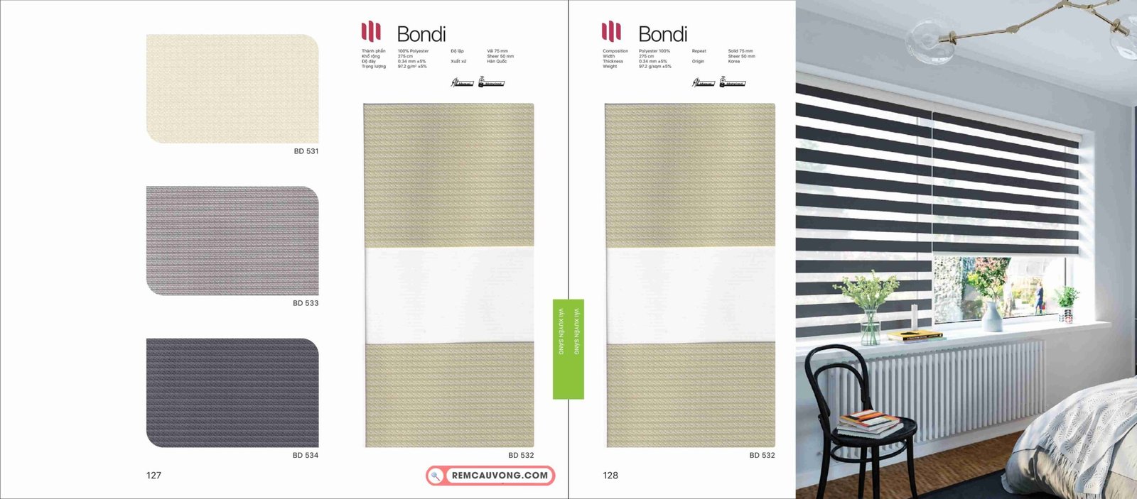 Rèm Cầu Vồng Modero Bondi