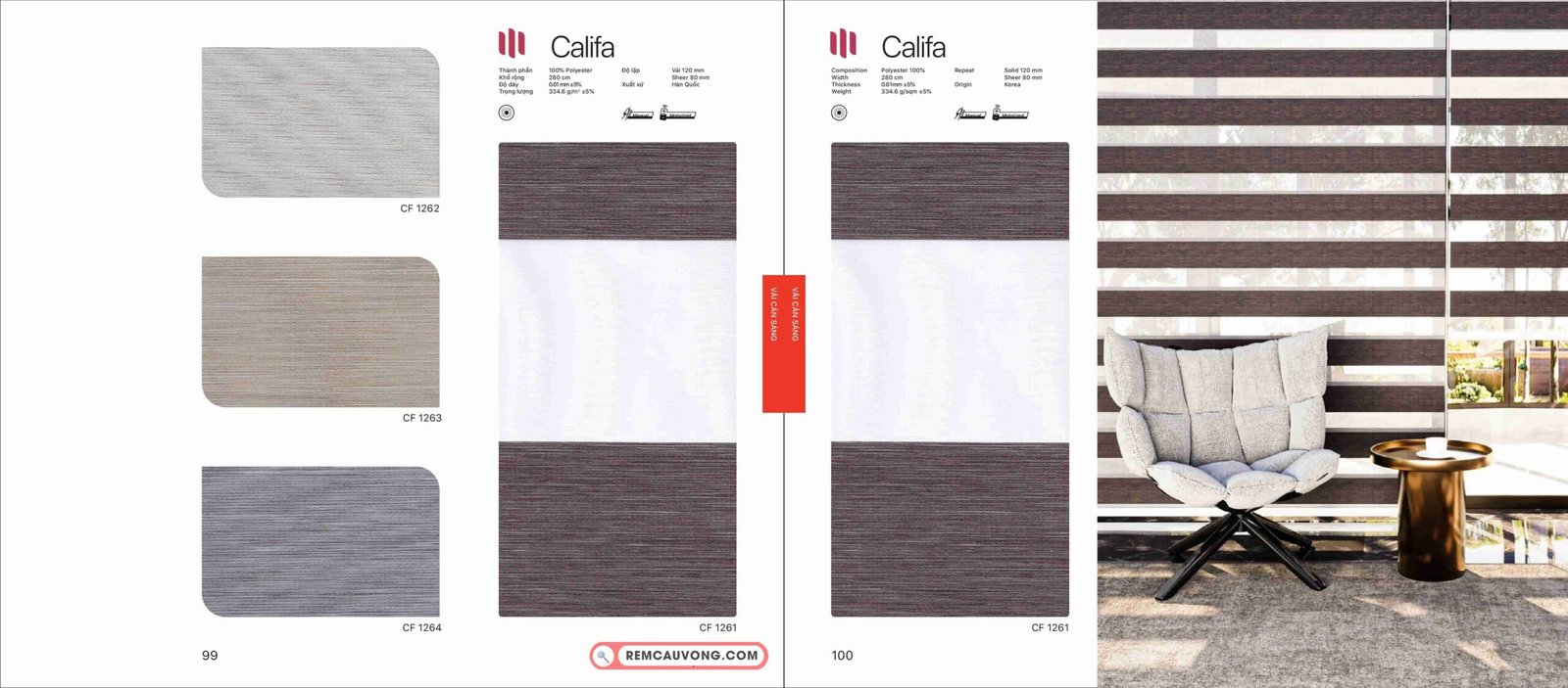Rèm Cầu Vồng Modero Califa