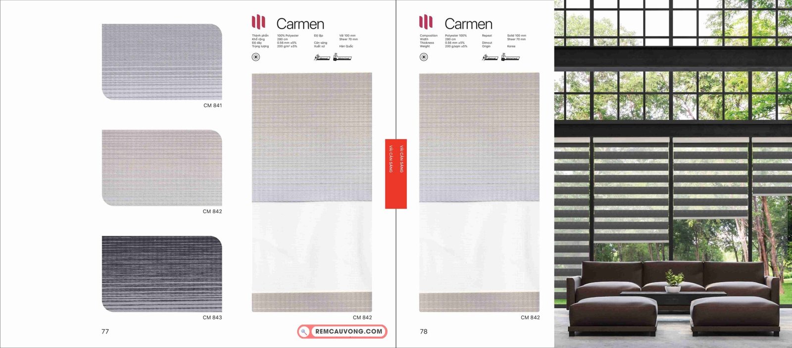 Rèm Cầu Vồng Modero Carmen