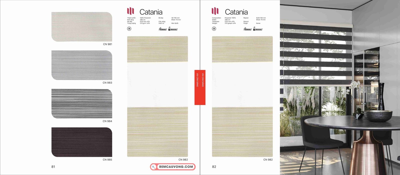 Rèm Cầu Vồng Modero Catania