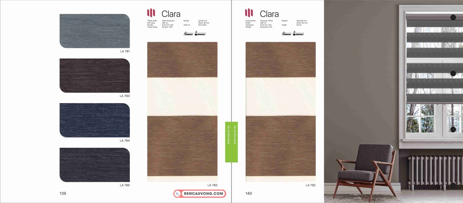 Rèm Cầu Vồng Modero Clara
