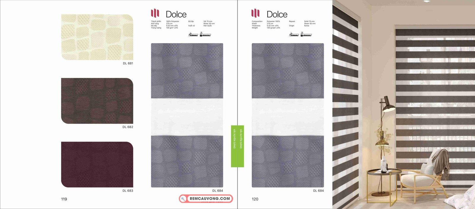 Rèm Cầu Vồng Modero Dolce