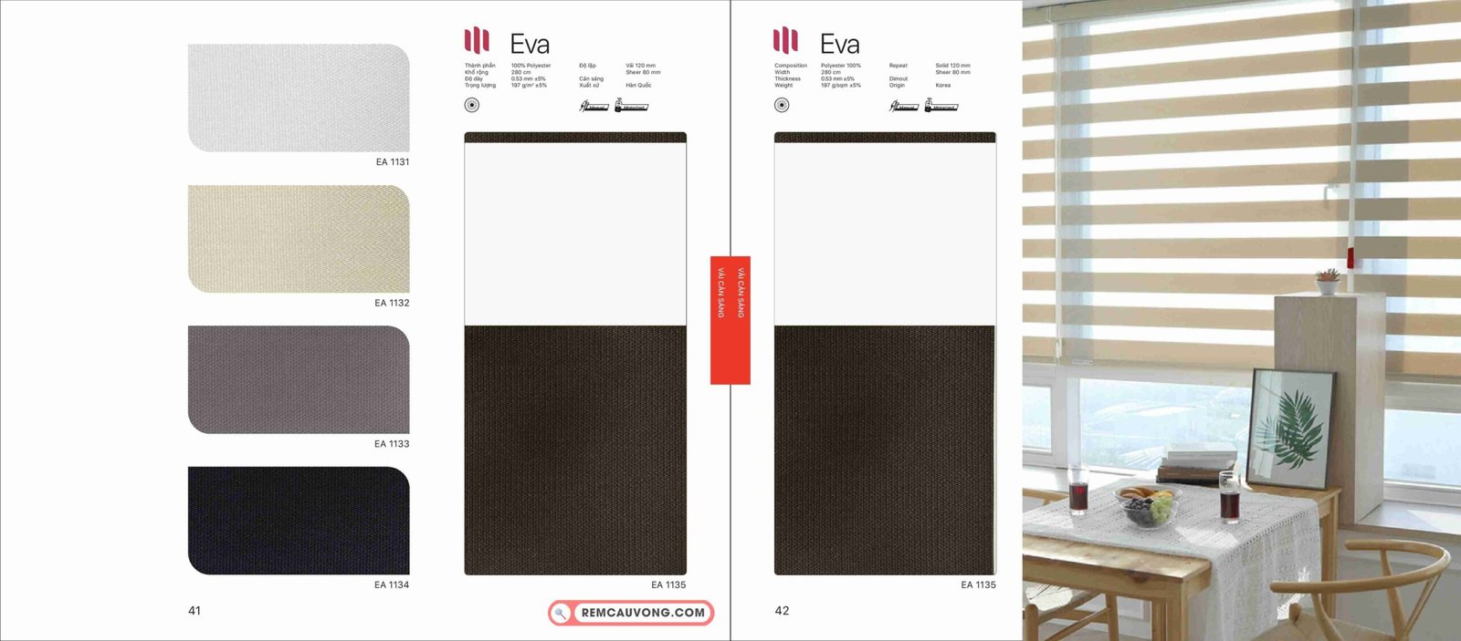 Rèm Cầu Vồng Modero Eva