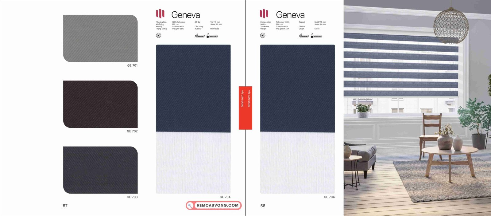 Rèm Cầu Vồng Modero Geneva