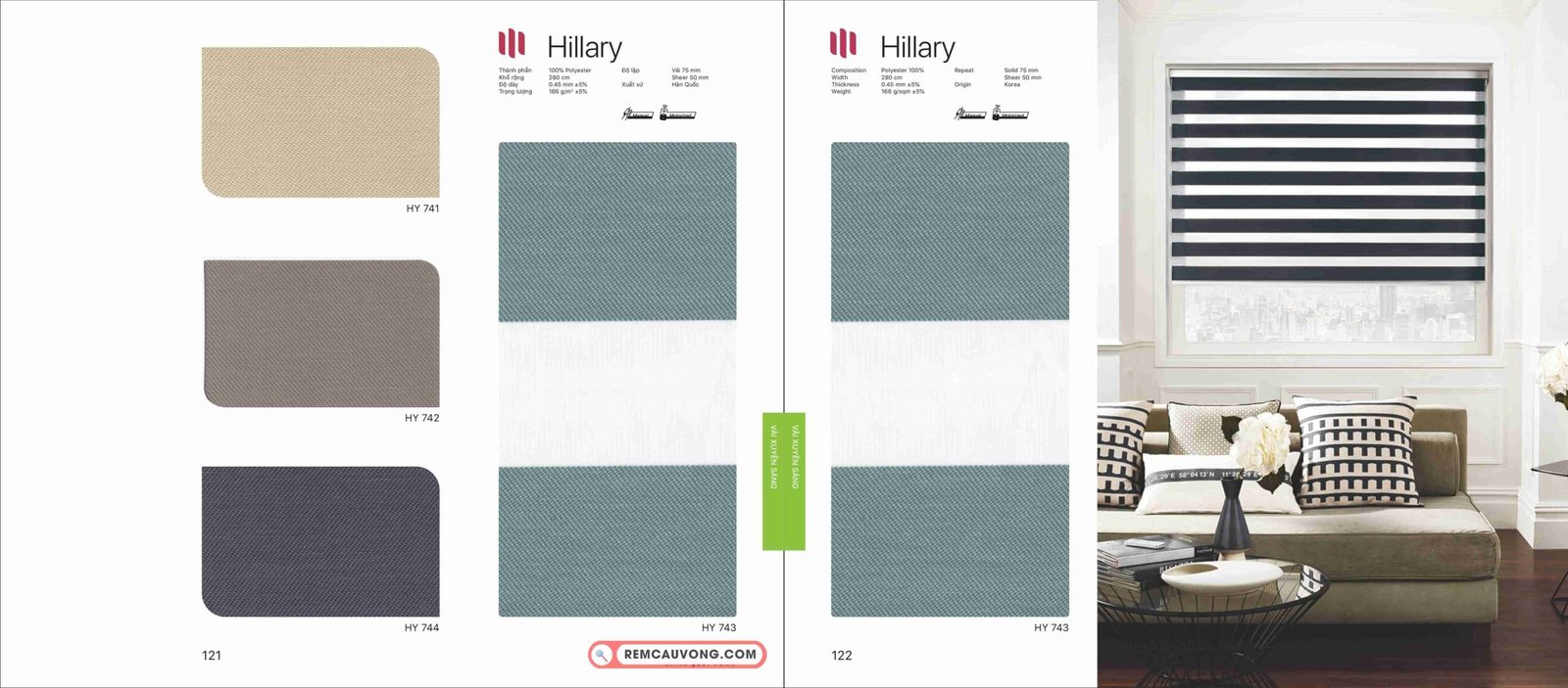 Rèm Cầu Vồng Modero Hillary