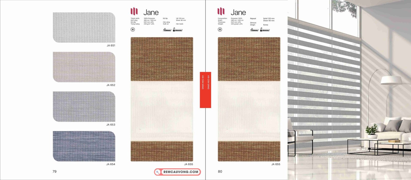 Rèm Cầu Vồng Modero Jane