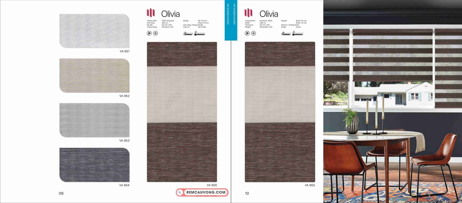 Rèm Cầu Vồng Modero Olivia