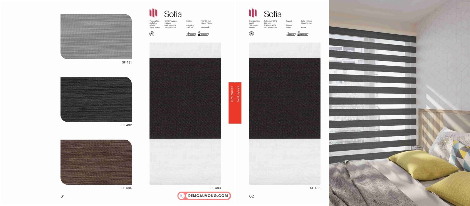 Rèm Cầu Vồng Modero Sofia