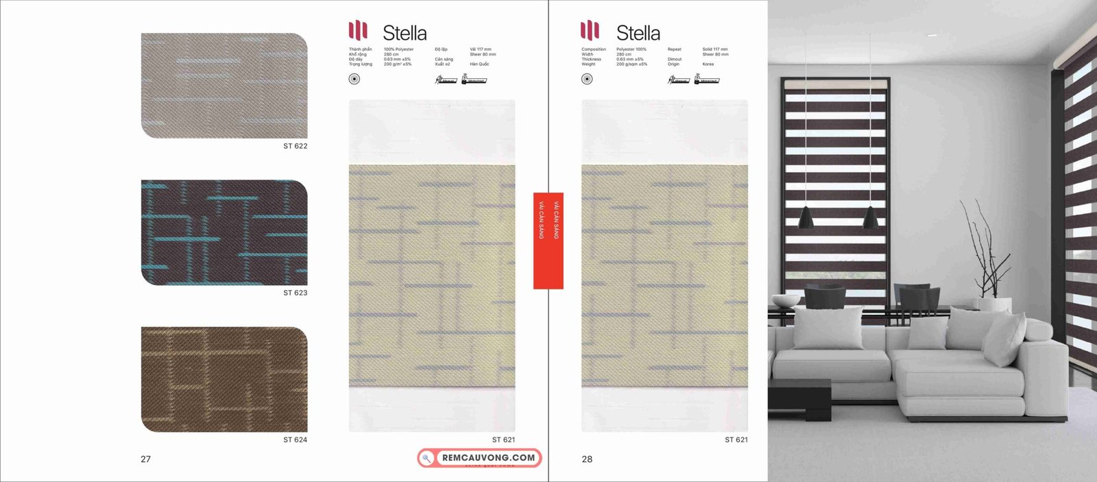 Rèm Cầu Vồng Modero Stella