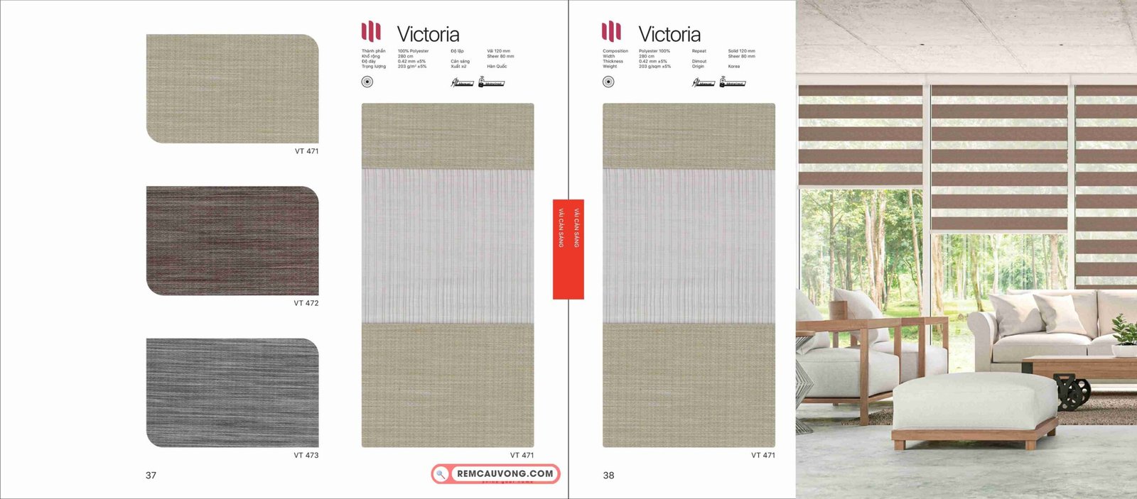 Rèm Cầu Vồng Modero Victoria