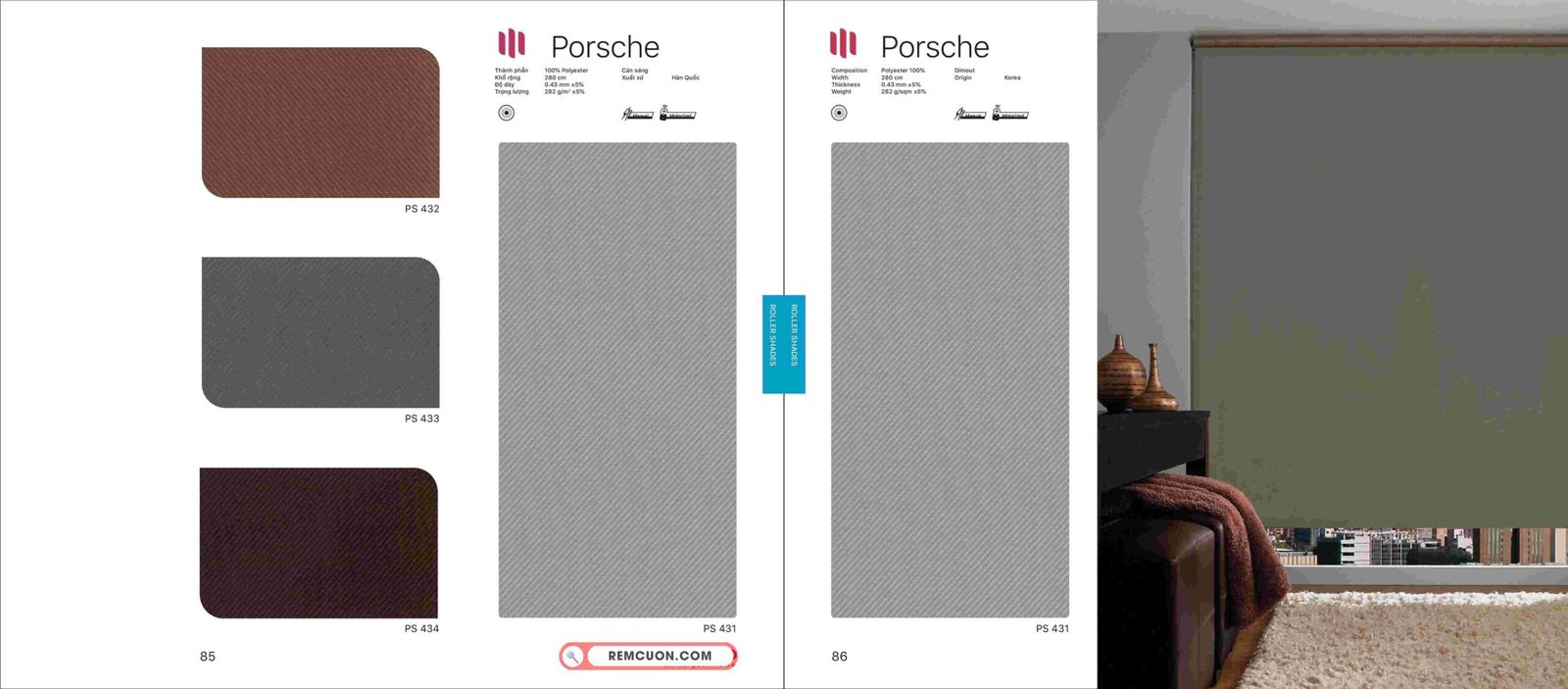 Rèm Cuốn Modero Porsche