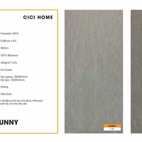 Thông Số Kỹ Thuật Hình Ảnh Rèm Cuốn Cici Home Sunny S