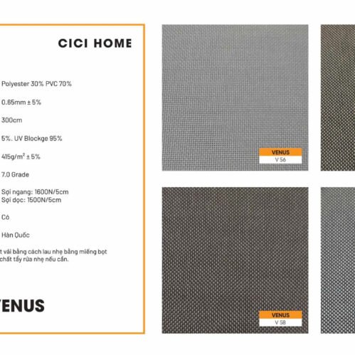 Thông Số Kỹ Thuật Hình Ảnh Rèm Cuốn Cici Home Venus V